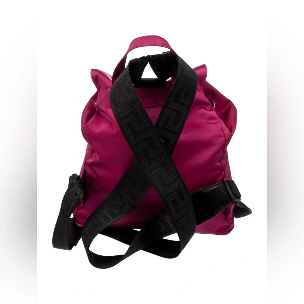 Versace Burgundy Nylon Backpack